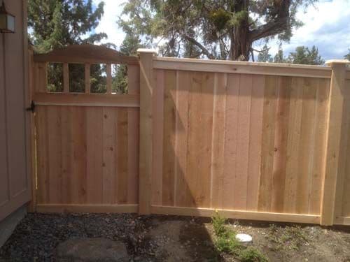 Matching cedar gate and fence