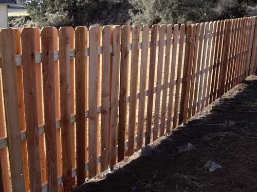 Custom cedar yard fence
